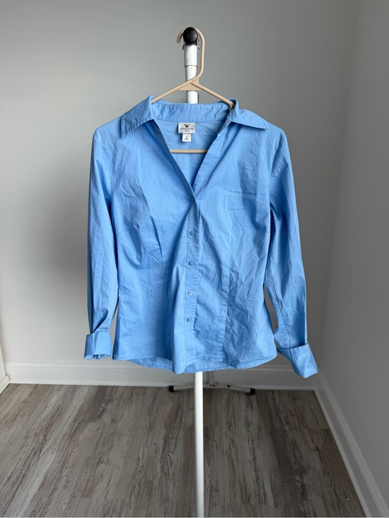 Worthington Tops - Classic Light Blue Women’s Button-Up Shirt